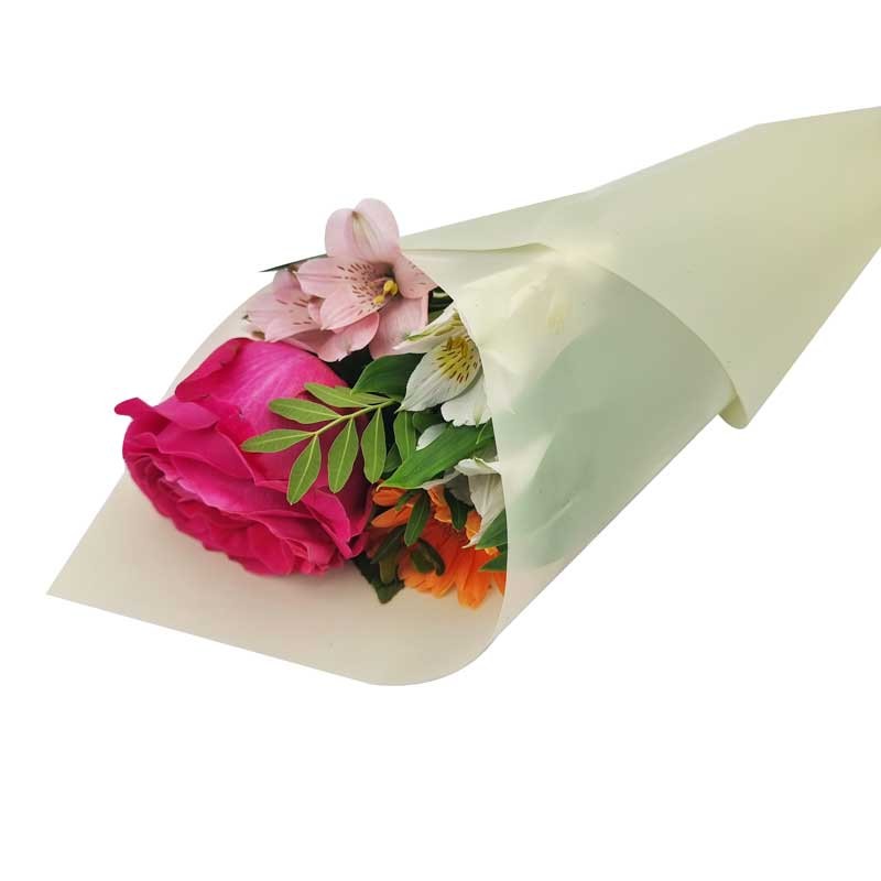 Papier d'emballage de bouquet fleurs, feuille emballage étanche blanc