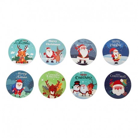 Étiquettes cadeaux de Noël Autocollants Rudolph & Co. Étiquettes  autocollantes de Noël rectangulaires personnalisées Feuille de 18 -   France