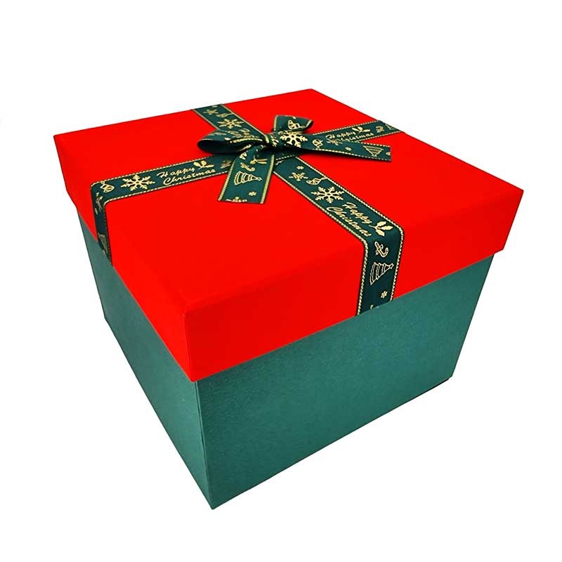 1pc, Boîte-cadeau de Noël vide Boîte-cadeau verte foncée Petite