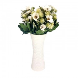 Petit bouquet artificiel de fleurs d'été - blanc