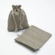 10 bourses cadeaux en toile de jute beige 11x10cm - 13011