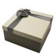 Coffret cadeaux de couleur gris foncé et gris perle 20.5x20.5x10.5cm - 5822m