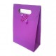 Lot de 12 boîtes cadeaux violettes unies 27x19x9cm - 6237