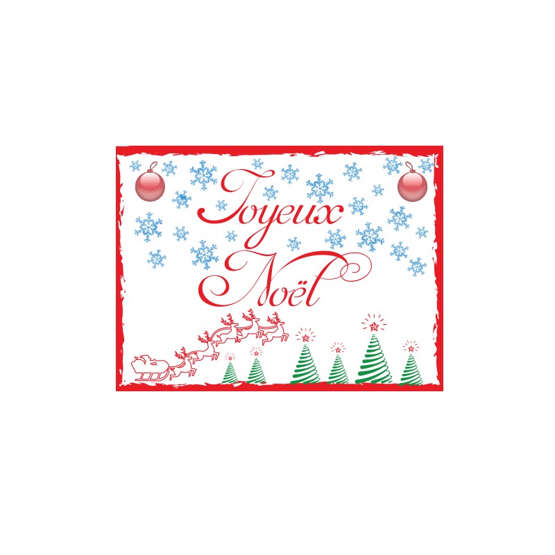 Etiquette Adhesive Joyeux Noel Etiquettes Cadeaux Autocollantes