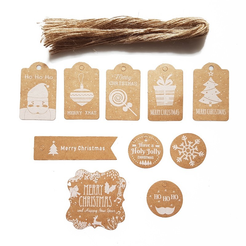 8 étiquettes cadeaux autocollantes - Forêt de Noël - N/A - Kiabi - 3.50€